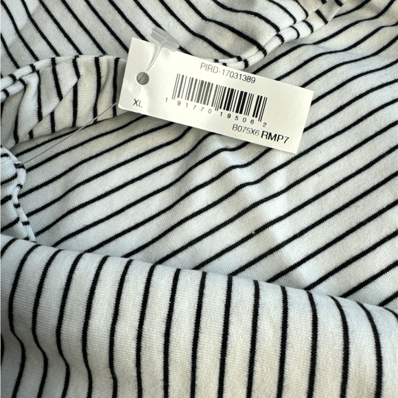 Daily Ritual Women Long-Sleeve Crewneck Striped Sweatshirt with Side Cutouts XL - Picture 7 of 9